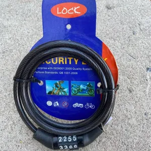 Portable Bicycle Combination Cable Lock Resettable Security Anti Theft Bike Lock For Mountain Cycling