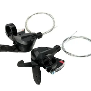 Bicicleta de Montaña Palanca de Cambio de Pulgar 8 Velocidades 3 Velocidades Desviador con Cable Accesorios de Ciclismo