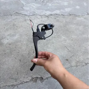 Electric scooter drum brake lever assembly with power cut-off switch black aluminum
