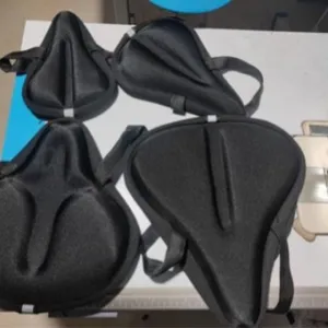 Ensemble de housses de selle de vélo noir coussin en silicone pour VTT confortables
