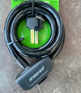 Antivol de Vélo en Câble d'Acier Noir 1.2m avec Clés, Cadenas de Sécurité pour Bicyclette