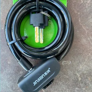 Antivol de vélo à câble robuste avec clés, sécurité anti-vol pour vélos et vélos électriques.