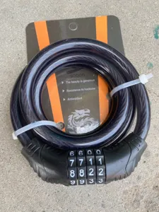 Antivol de cable pour velo robuste avec code a 4 chiffres, sur et portable pour velos.