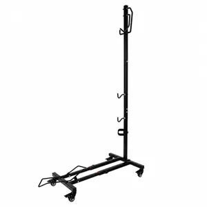 Klappbarer Fahrradstaender mit Universalraedern, tragbares Metall Mountainbike Reparaturregal.