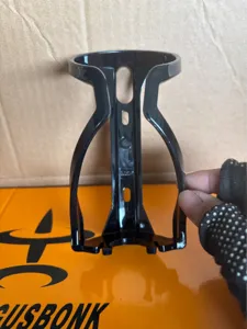 Black plastic bicycle water bottle cage lightweight cycling cup holder accessory part