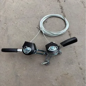 Juego de palancas de cambio de bicicleta de aluminio con cable para repuestos de montana.