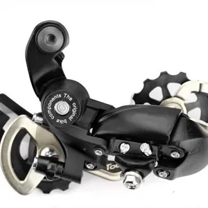 Desviador trasero de bicicleta negro duradero para bicicleta de montaña componente de transmisión