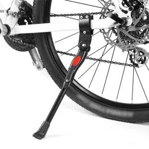 Béquille de vélo réglable en aluminium pour VTT, support latéral robuste pour stationnement.