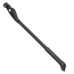 Adjustable aluminum bicycle kickstand, durable black side mount stand for mountain bikes.