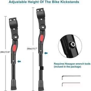 Cavalletto per bici regolabile da 13,6 a 15,7 pollici di altezza con chiavi esagonali incluse.