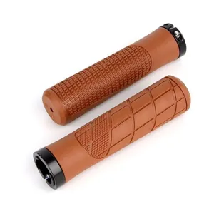 Bicycle handlebar grips mountain bike lock-on rubber non-slip grips brown bicycle parts