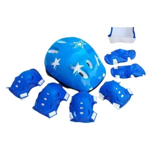 Kids roller skate helmet protective gear set, breathable safety pads for cycling skateboard.
