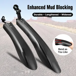 Kit de garde-boue de vtt, elargis et allongees fenders de velo, protection anti-eclaboussure.