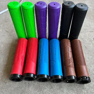 Mountain bike handlebar grips rubber anti-slip lock-on bicycle handle bar grips set