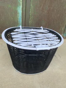 Panier de vélo en plastique noir panier avant avec couvercle pour VTT vélo électrique