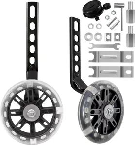 Roues d'entraînement de vélo pour enfants clignotantes accessoires vue de détail