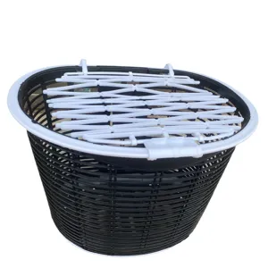 Panier de vélo en plastique durable avec couvercle avant rangement pour trottinette VAE