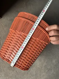Front bicycle basket plastic woven storage basket for mountain bike cycling accessories