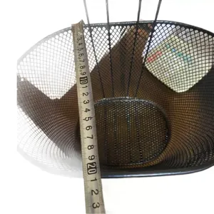 Black wire mesh bicycle basket front handlebar hanging storage basket for bikes and folding bikes