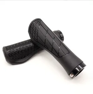 Manopole manubrio mountain bike ergonomiche, manopole bici gomma antiscivolo bloccaggio