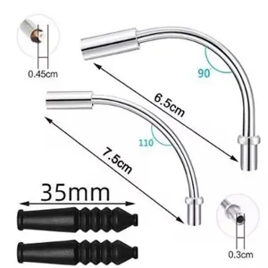 Kit sostituzione tubi freno V per bicicletta con stivali in gomma, curve a 90 e 110 gradi.