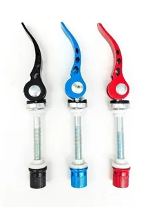Aluminum alloy bicycle seatpost quick release skewer clamp, mountain bike seat post lock parts.