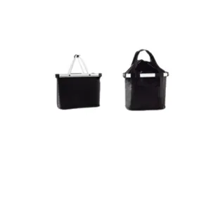 Folding bicycle front basket canvas bag with aluminum alloy frame for mountain bikes