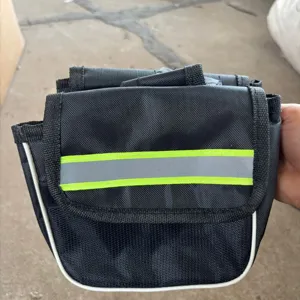 Bicycle Front Frame Bag Waterproof Cycling Top Tube Bag Reflective Mountain Bike Handlebar Storage Pouch