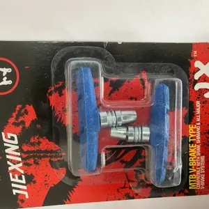 Patins de frein V-brake pour vélo tout terrain, blocs de frein avant bleus pour VTT.
