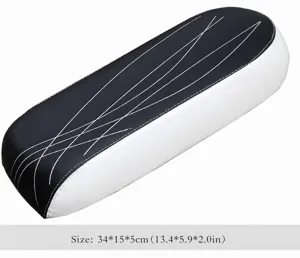 Bequemer Fahrrad-Rücksitzkissen, schwarz-weißer Kindersitz Fahrradsattel 34x15x5cm