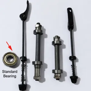 Mountain bike bearing axle conversion kit with quick release skewers for bike upgrade.