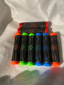Mountain bike handlebar grips rubber dual color 13cm soft bicycle handle accessories