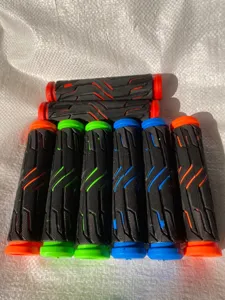 Mountain bike handlebar grips soft rubber dual color bicycle grips 13cm length accessories