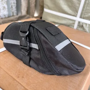 Borsello Impermeabile per Sella Bici da Corsa Borsa Posteriore Mountain Bike con Striscia Riflettente Attrezzatura da Esterno
