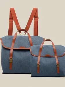 Retro Jeansstoff Canvas Rucksack Damen Lässige Pendler Handtasche Vintage Multifunktion Schulter Umhängetasche Mode Tote