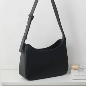 Minimalist PU Leather Underarm Bag For Women Solid Color Fashion Shoulder Bag Casual Daily Commuting Handbag
