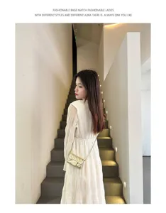 Mini quilted chain shoulder bag, stylish crossbody bag for women daily wear accessory