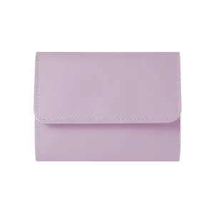 Minimalist short women wallet multi card slots coin purse tri-fold ultra-thin card bag detail