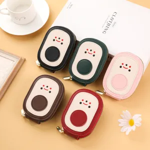 Cartoon Avocado Card Holder Multi-Slot Zipper Coin Purse Cute PU Leather Credit Card Case Wallet For Women