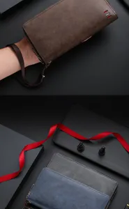 Men's long wallet casual clutch large capacity multi-card holder phone purse new 2025