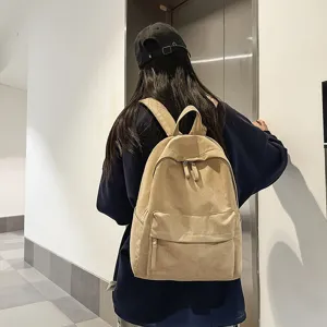 Casual Nylon Sakoplati Monokhromo Sholiki Tsanta Moda Taxidi Daypack Gia Gynaikes Foitites Metakomisi