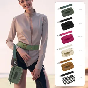 Transparent PVC Nylon Card Holder Wrist Bag Portable Coin Purse Multi-Function Card Case Wallet For Women Men