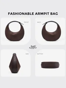 Stylish crescent armpit shoulder bag with adjustable strap for women casual daily wear.