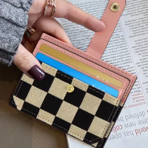 Women cute canvas card holder multi-functional small wallet card case daily organizer