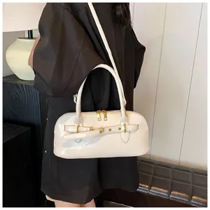 Schicke koreanische Retro-Umhängetasche mit Schnallendetail für Damen, modische Tasche.
