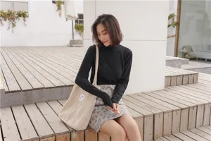Beige corduroy tote bag for women, large capacity casual shoulder bag student shopping bag
