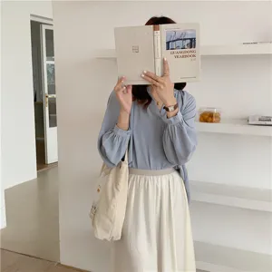 Japanese style cute corduroy embroidered shoulder bag casual student casual handbag tote.