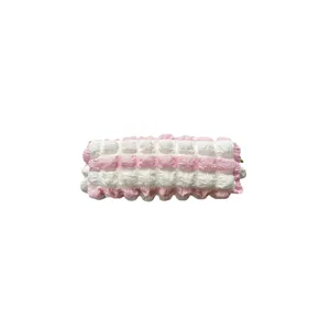 Süßes rosa-weißes Puffer-Mäppchen, große Kapazität, Studenten-Aufbewahrung und Make-up-Tasche.