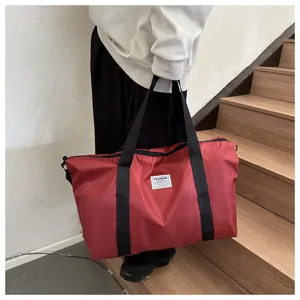 Large capacity travel tote bag, casual shoulder handbag for women, durable waterproof design.
