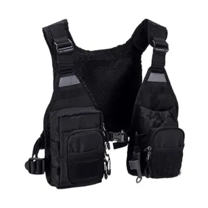 Professional Multi-Pocket Adjustable Fishing Vest Breathable Mesh Tactical Lure Vest For Outdoor Fly Fishing Gear Portable Chest Pack